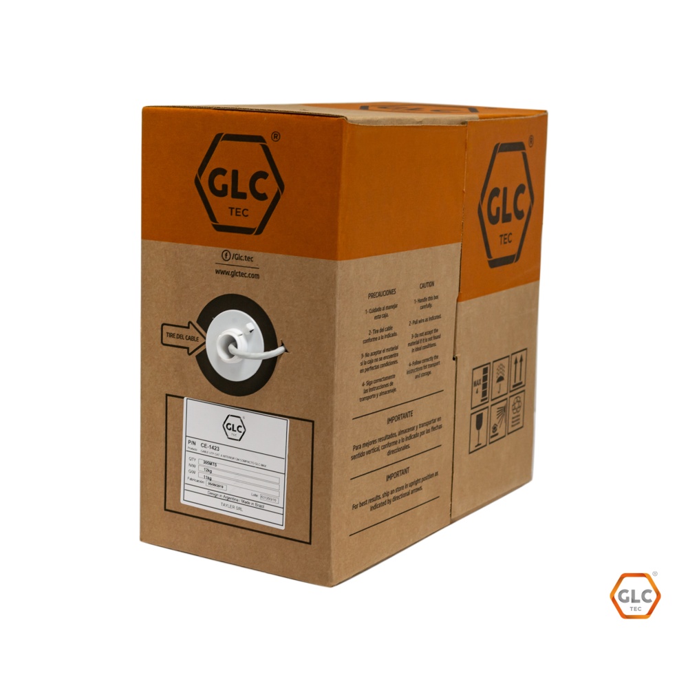 CABLE UTP CAT.6 INTERIOR GLC X 305MTS GRIS
