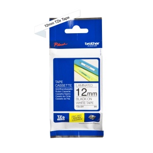 Cinta Brother TZE231 Negro en Blanco, 12mm x 8m SKU: TZE231