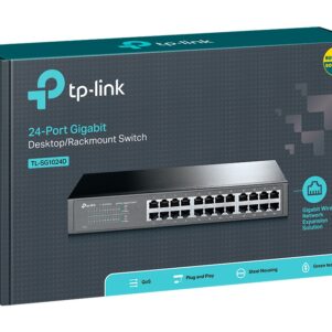 Switch TP-Link Gigabit Ethernet TL-SG1024D, 24 Puertos 10/100/1000Mbps, 48 Gbit/s, 8000 Entradas – No Administrable SKU: TL-SG1024D