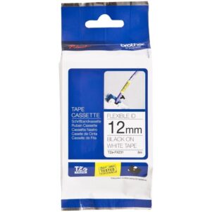 TZE FX231 301x301 - BROTHER TZEFX231 12MM 7.98M NEGRO SOBRE BLANCO