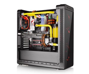GABINETE THERMALTAKE VIEW 27 BLACK FAN LED GREEN X4 841163065860