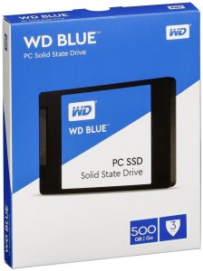 SSD Western Digital Blue, 500GB, SATA III, 2.5'', 7mm WDS500G1B0A