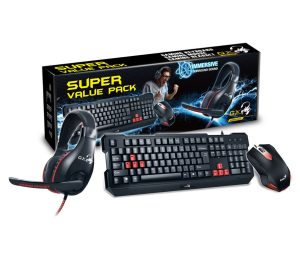 TECLADO+MOUSE+AURICULAR GENIUS GAMING GX KMH-200 USB
