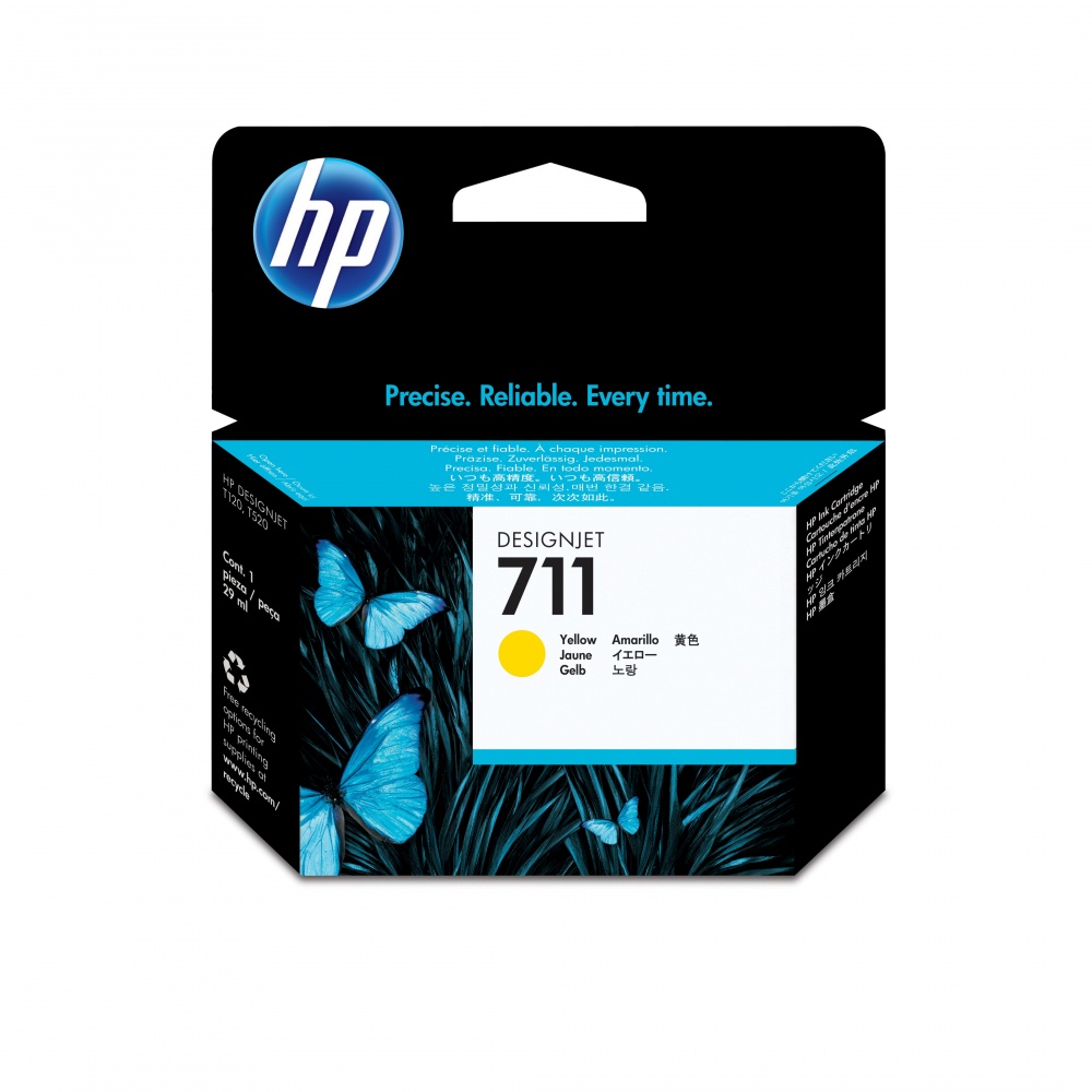 Cartucho HP 711 Amarillo 29ml SKU: CZ132A