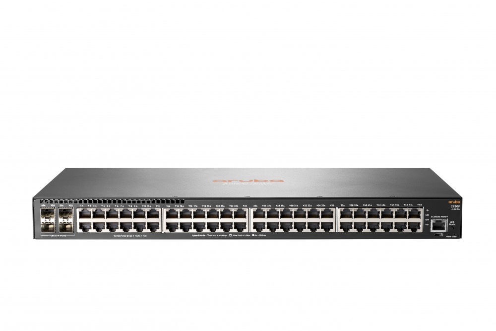 Switch Aruba Gigabit Ethernet 2930F 48G 4SFP, 48 Puertos 10/100/1000Mbps + 4 Puertos SFP, 104 Gbit/s, 32.768 Entradas - Gestionado SKU: JL260A