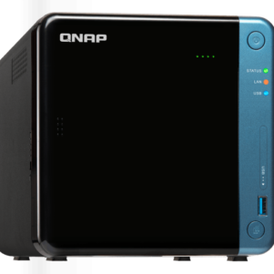 313 1516332261 TS 453Be Left angle of elevation 301x301 - NAS QNAP TS-453BE 4-BAY CEL J3455  1.5GHZ 4GB