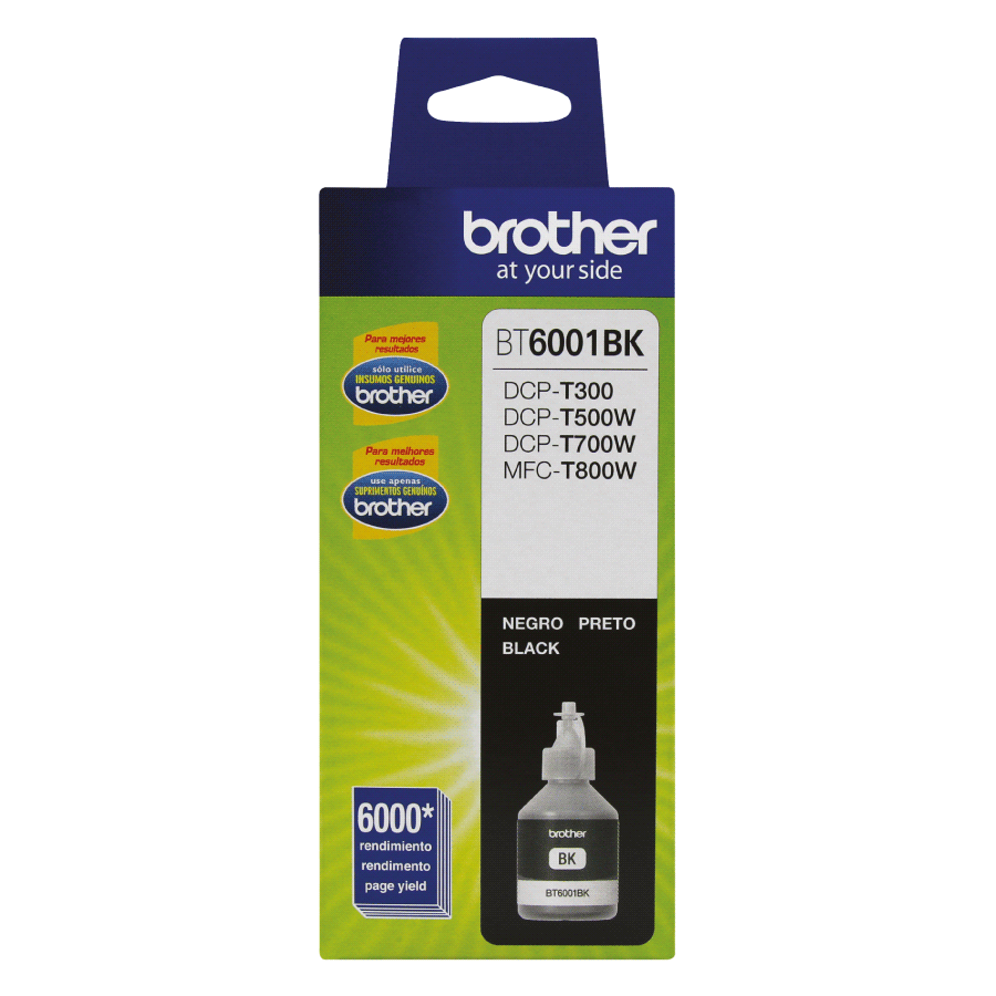 BOTELLA TINTA BROTHER BT-6001 6,000 PAG (NEGRO)