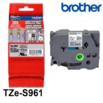 CINTA P/ROTULADORA BROTHER TZES961 36MM ADHE EXT NEG/PL - Imagen 2