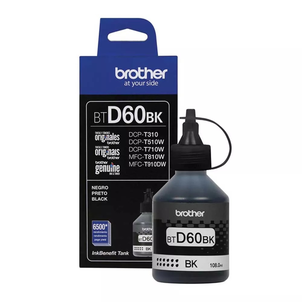 BOTELLA TINTA BROTHER BTD-60BK 6,500 PAG (NEGRO)