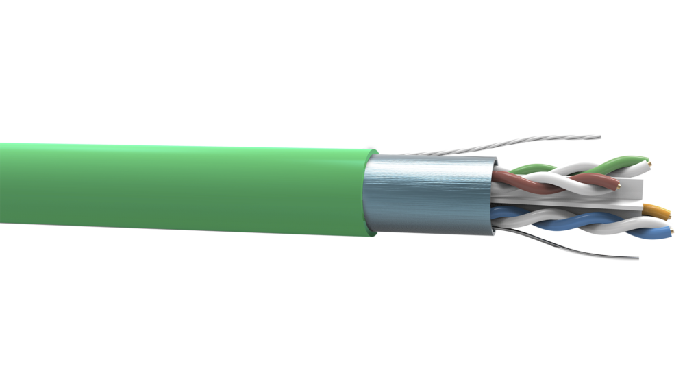 CABLE PARA TRANSMISION DE DATOS GIGALAN AUGMENTED GREEN CAT6A F/UTP 23AWGX4P LSZH CZ