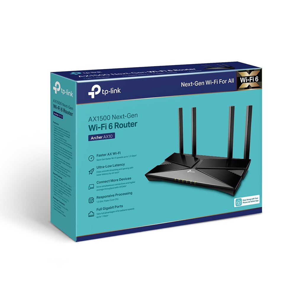 ROUTER 4P TP-LINK ARCHER AX10 AX1500