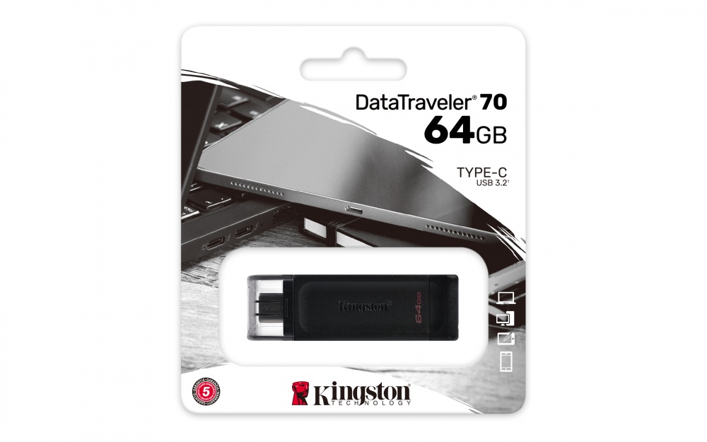 Comeros KINGSTON DT7064GB 7 - PEN DRIVE 64GB KINGSTON DT70 USB-C