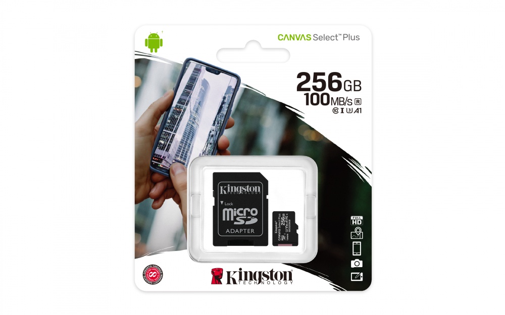 Comeros KINGSTON SDCS2256GB 5 - MICRO SD 256GB C10 KINGSTON CANVAS SELECT PLUS