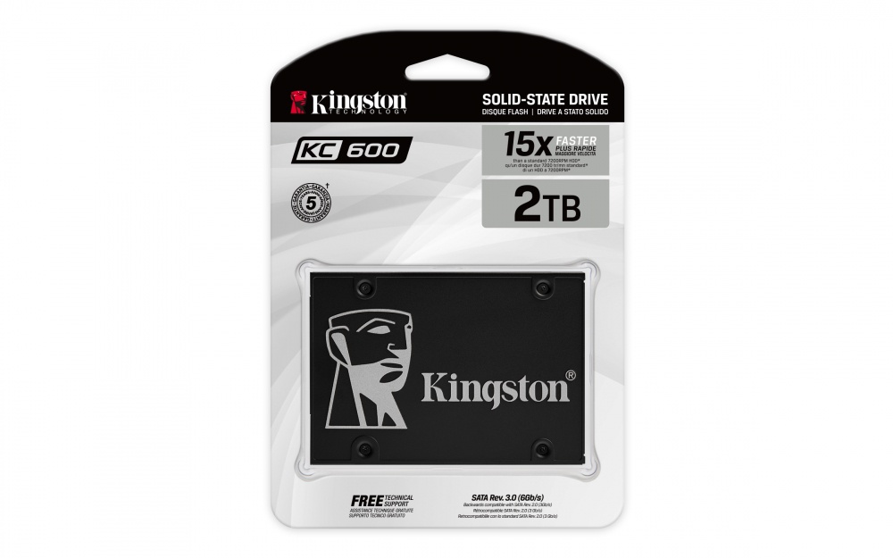 SSD Kingston KC600 NAND 3D TLC, 2TB, SATA III, 2.5'', 7mm SKU: SKC600/2048G