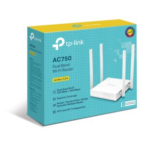 COMEROS TP LINK ARCHERC24 4 301x301 - ROUTER 4P TP-LINK ARCHER C24 AC750 DUAL BAND