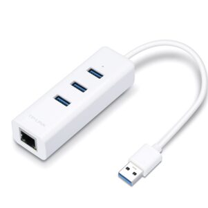 TP-Link Hub USB A Macho - 3x USB A Hembra/ 1x RJ-45, 1000 Mbit/s, Blanco SKU: UE330