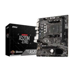 MOTHERBOARD MSI AM4 A520M-A PRO BOX M-ATX