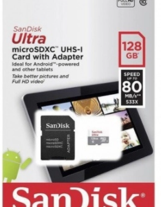 MICRO SD 128GB SANDISK ULTRA CLASE 10