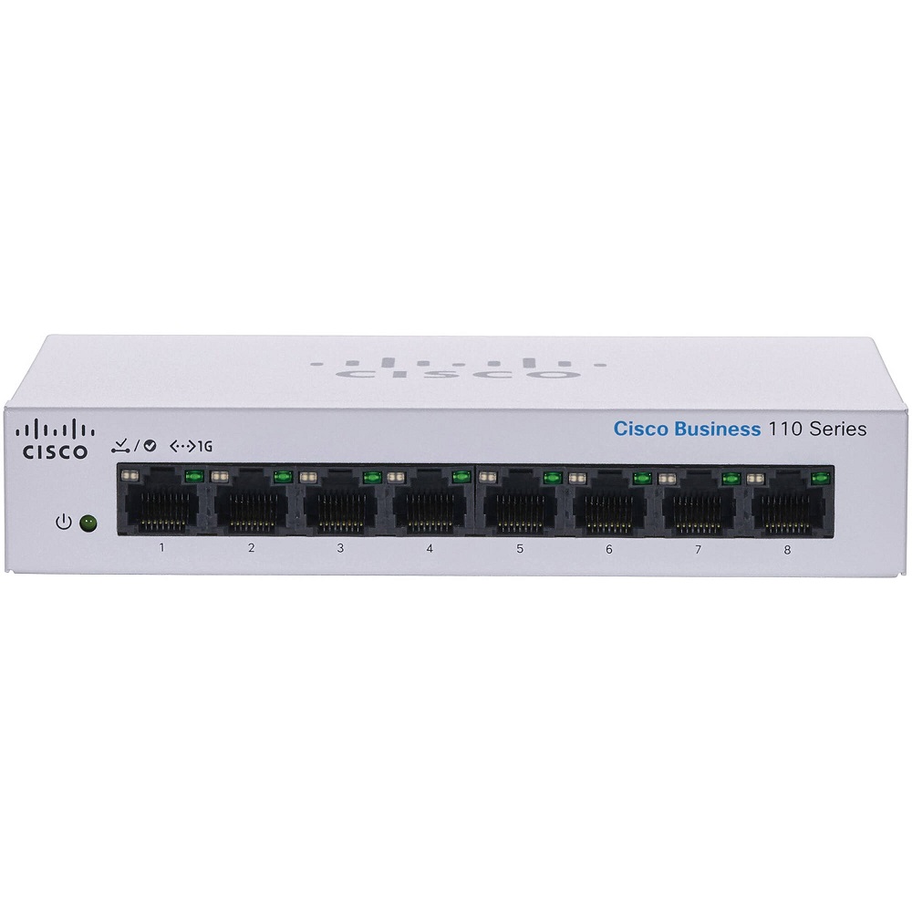 Switch Cisco Gigabit Ethernet Business 110 1 - Switch 8P Cisco CBS110-8T Ext PS Escritorio
