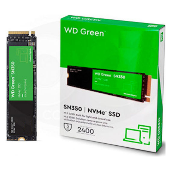 0014842 western digital ssd 240gb nvme green sn350 wds240g2g0c 600 - DISCO SSD NVME M.2 240GB WESTERN DIGITAL GREEN