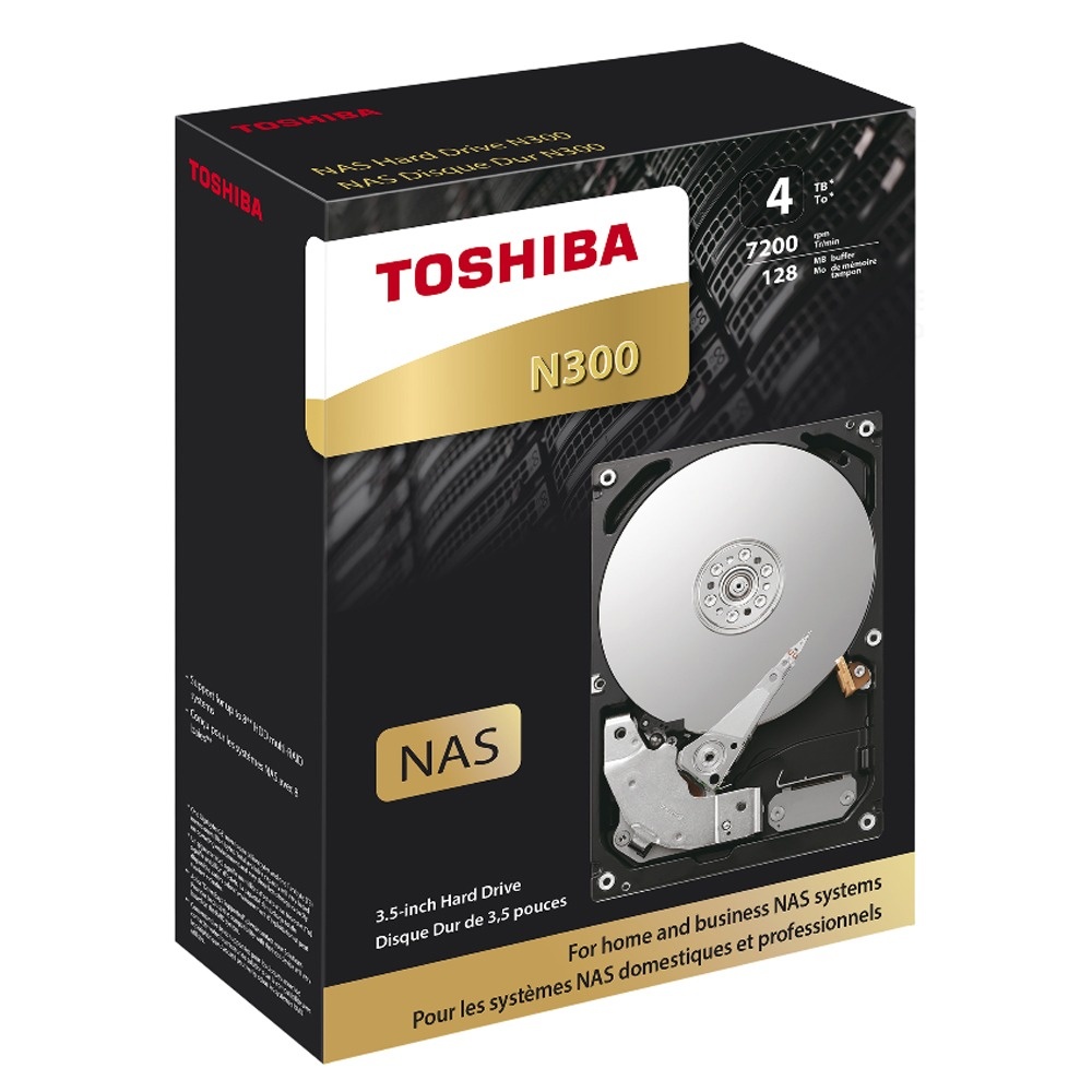 COMEROS TOSHIBA HDWQ140XZSTA 1 - DISCO 4TB TOSHIBA SATA 3 N300 NAS 7200RPM 128MB