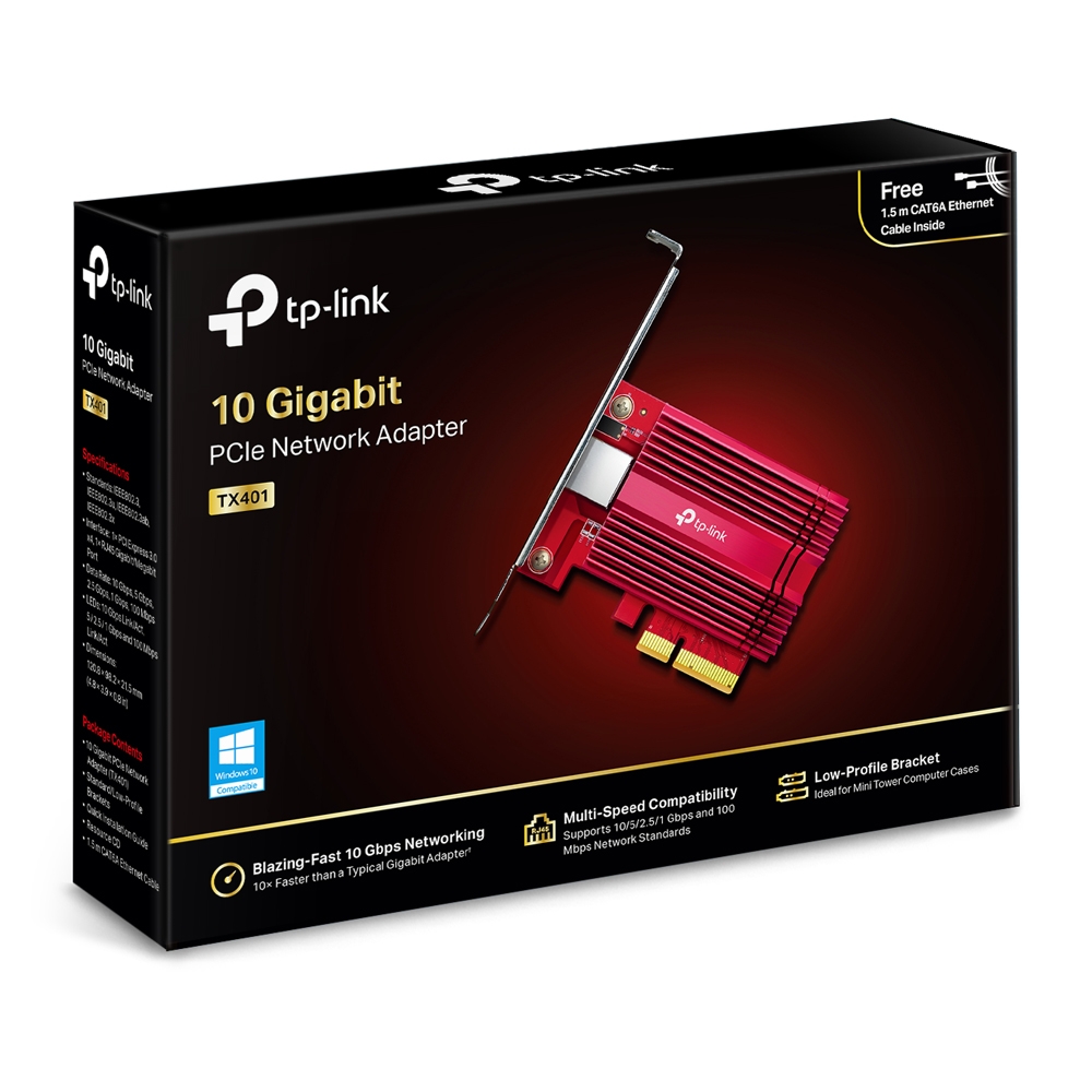 TX401 08 large 1595297591896p - PLACA RED PCI-E TP-LINK TX401 10 GIGABIT