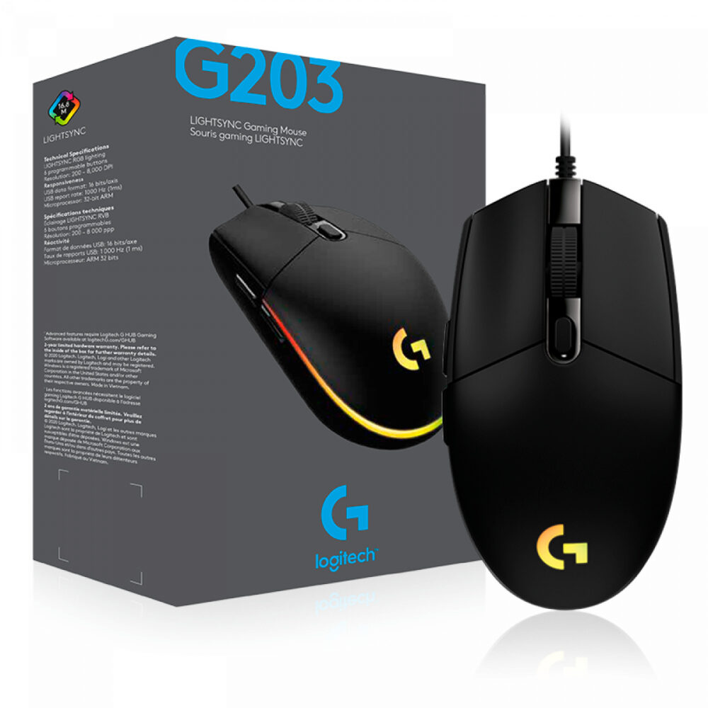 g203 1000x1000 - MOUSE LOGITECH G203 LIGHTSYNC GAMING B