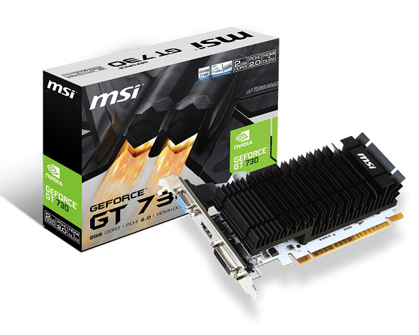 tarjeta grafica msi gt 730k 2gb gddr3 n730k 2gd3h lp - PLACA DE VIDEO 2GB GT 730K MSI 2GD3H LP V1