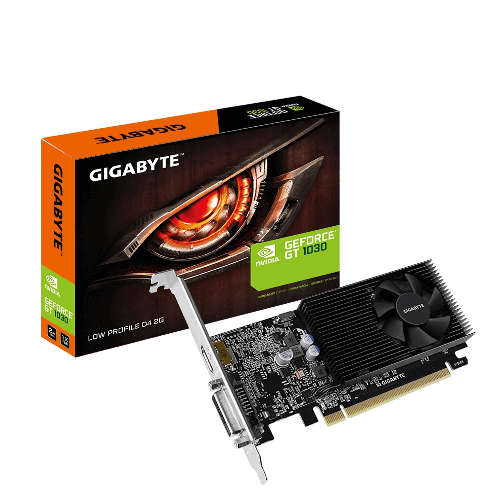 COMEROS GIGABYTE GV N1030D4 2GL 1 - PLACA DE VIDEO 2GB GT 1030 GIGABYTE DDR4 LP