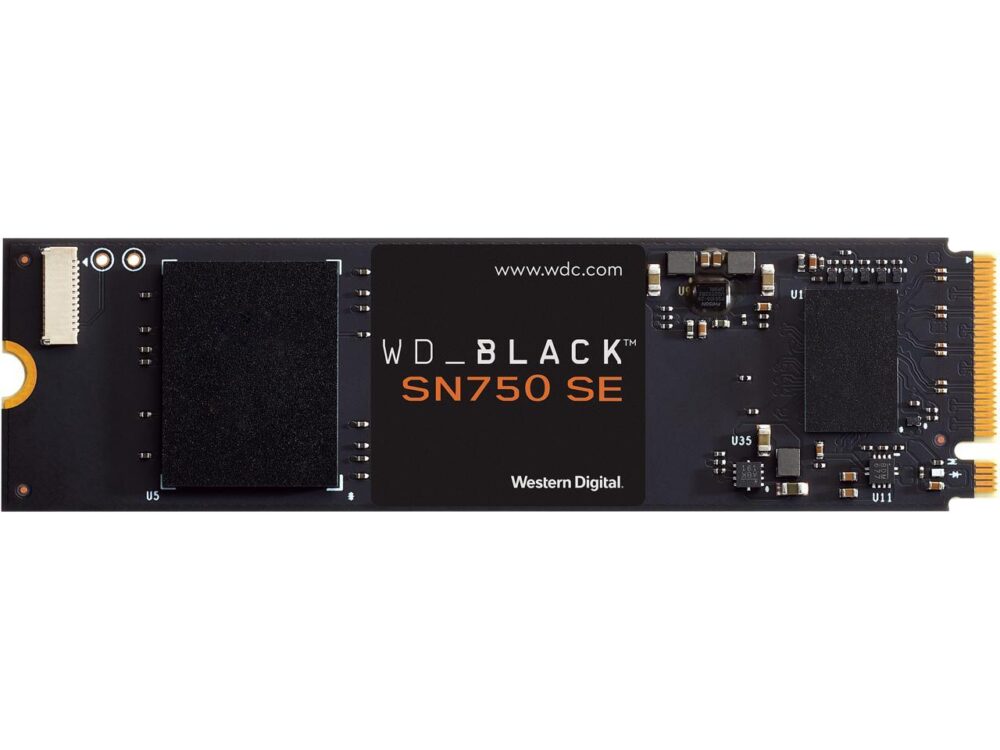Western Digital WD Black SN750 SE NVMe M.2 2280 Unidad interna de estado solido SSD PCI Express 4.0 de 500 GB WDS500G1B0E 01 1000x750 - DISCO SSD M.2 NVME 500GB WESTERN DIGITAL BLACK
