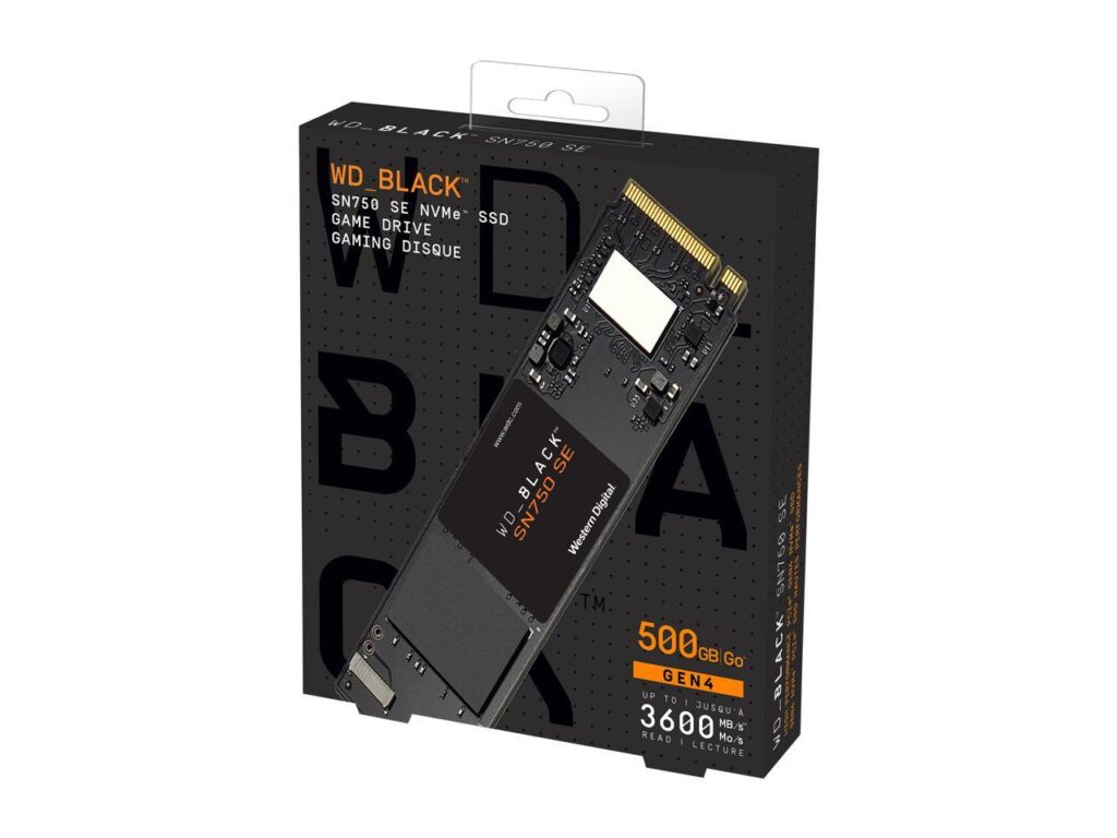 Western Digital WD Black SN750 SE NVMe M.2 2280 Unidad interna de estado solido SSD PCI Express 4.0 de 500 GB WDS500G1B0E 04 1024x768 - DISCO SSD M.2 NVME 500GB WESTERN DIGITAL BLACK