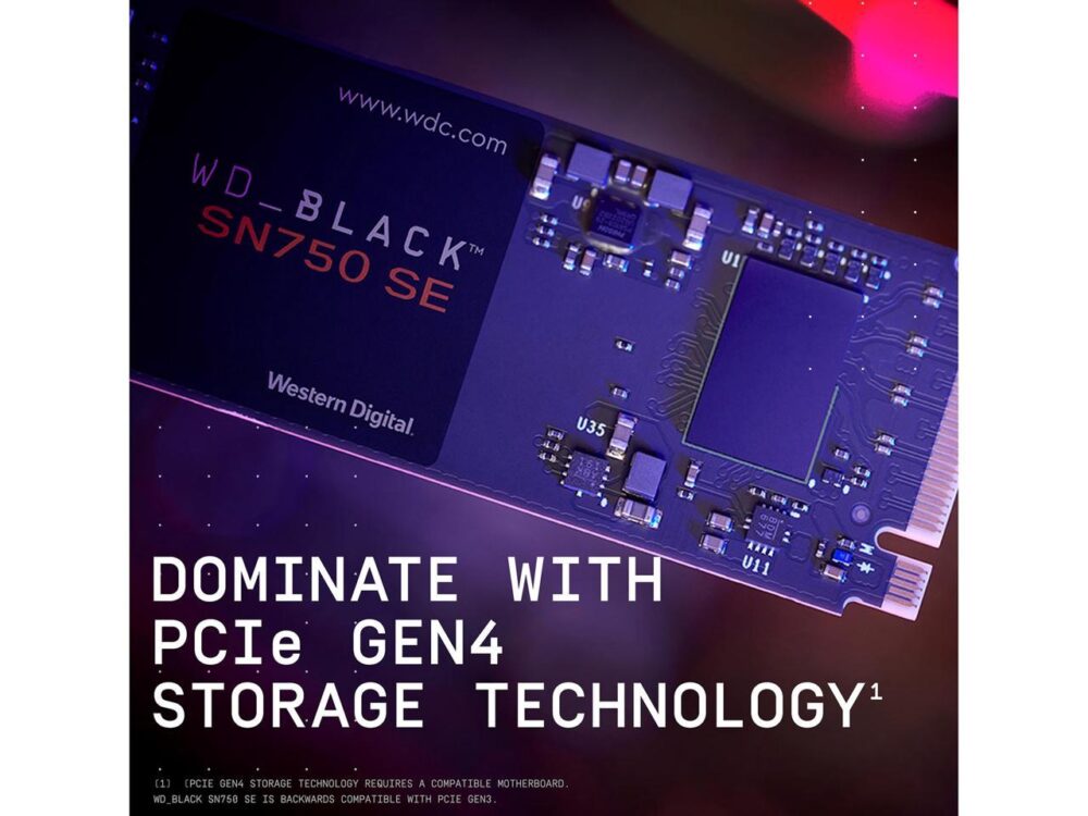 Western Digital WD Black SN750 SE NVMe M.2 2280 Unidad interna de estado solido SSD PCI Express 4.0 de 500 GB WDS500G1B0E V07 1000x750 - DISCO SSD M.2 NVME 500GB WESTERN DIGITAL BLACK