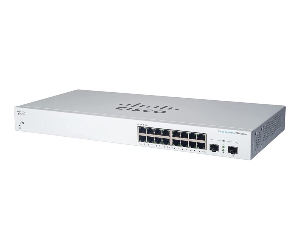 Switch 16P Cisco CBS220-16T GE + 2x1G SFP