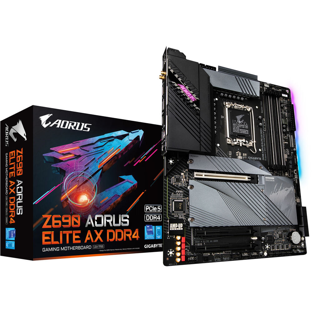 Gigabyte Z690 AORUS ELITE AX DDR4 - MOTHERBD GIGABYTE S1700 Z690 AORUS ELITE AX DDR4 BOX ATX