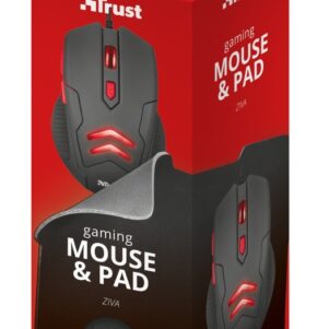 MOUSE TRUST + PAD MOUSE (COMBO) ZIVA NEGRO