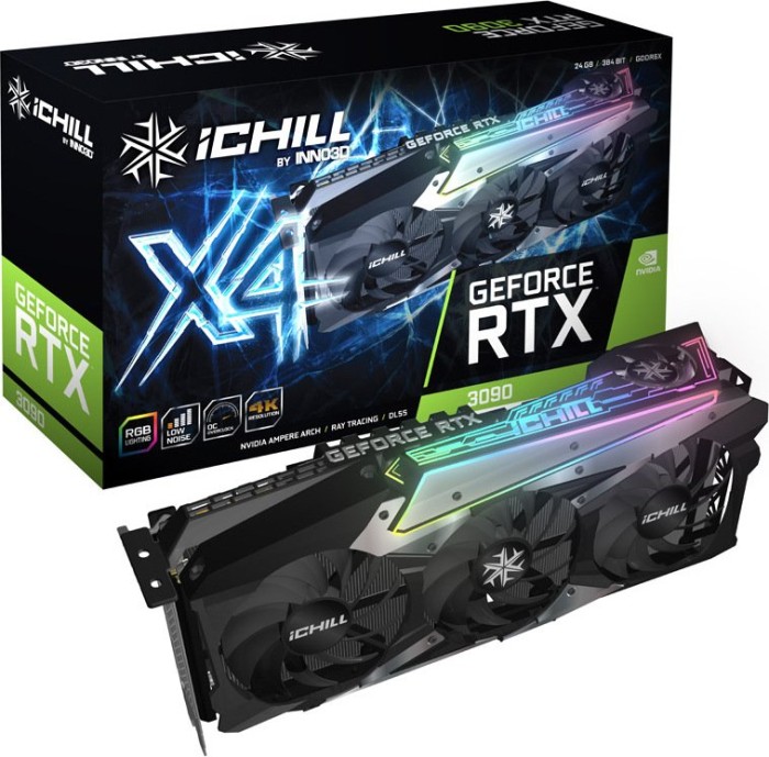 24GB RTX 3090 INNO3D ICHILL I n4 - PLACA DE VIDEO 24GB RTX 3090 INNO3D ICHILL (I)