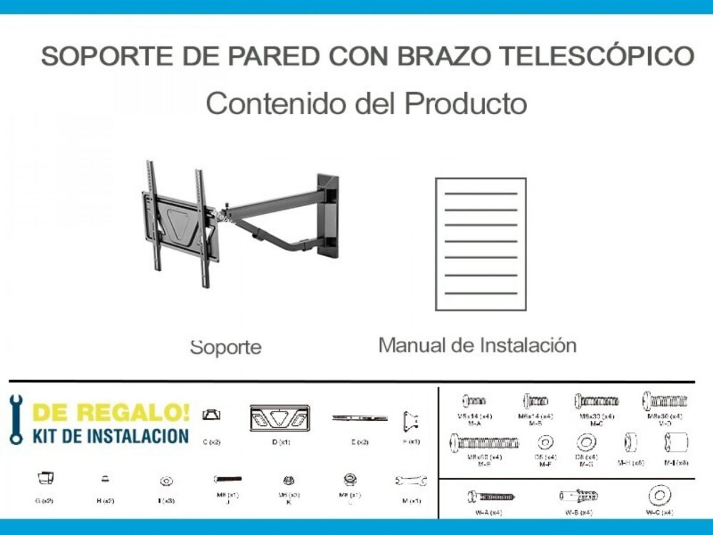 Comeros soporte intelaid extensible 803mm carga 50kg ittb70 1000x750 - SOPORTE TV/MON EXTENSIBLE ULTRAD INTELAID (37-70)