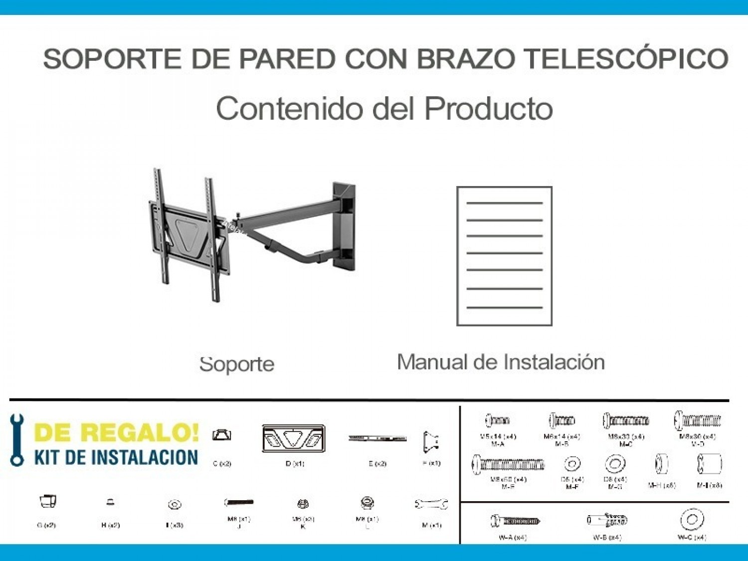 Soporte TV de 37 a 80 y hasta 50 kg