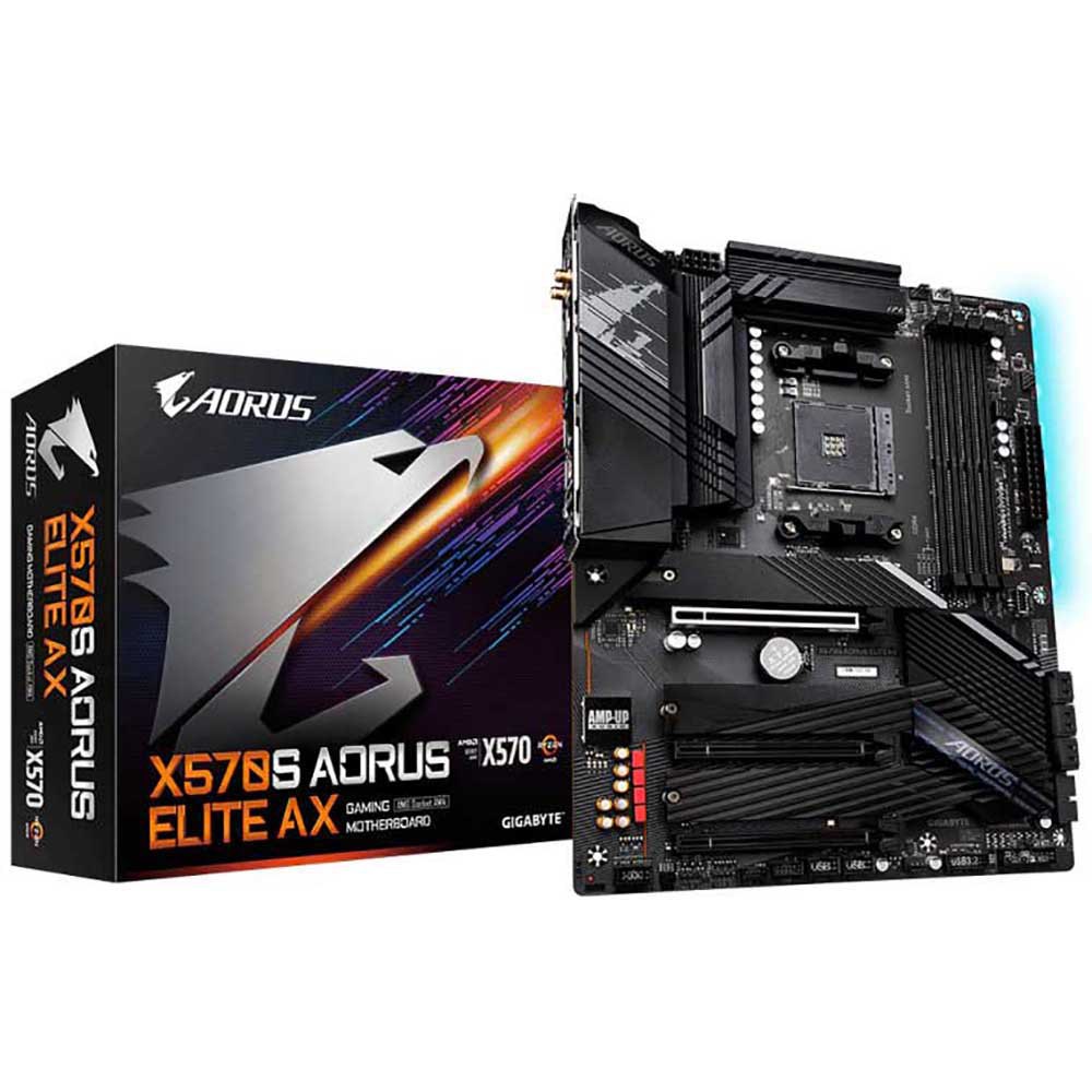 gigabyte placa base x570s aorus elite ax 4 - MOTHERBD  GIGABYTE AM4 X570S AORUS ELITE AX BOX ATX