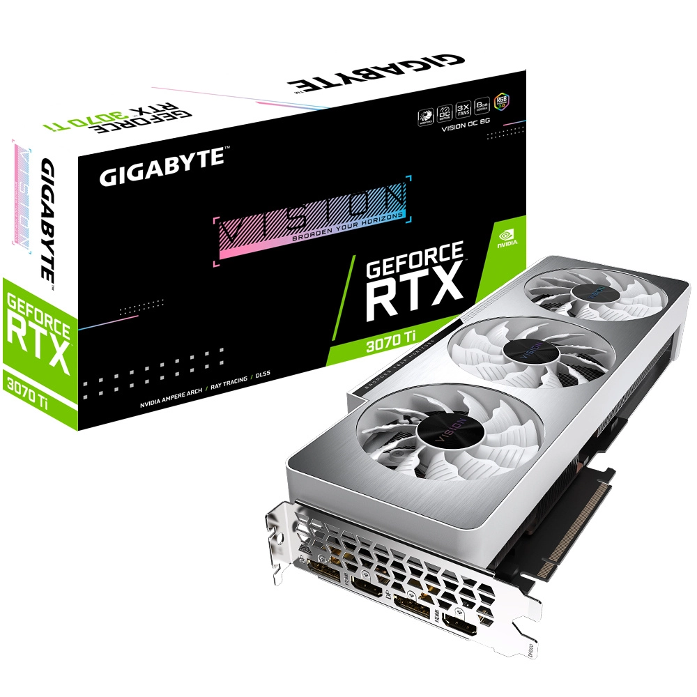 COMEROS GIGABYTE GV N307TVISIONOC 8GD ce34a0 - PLACA DE VIDEO 8GB RTX 3070 TI GIGABYTE VISION OC 1.0