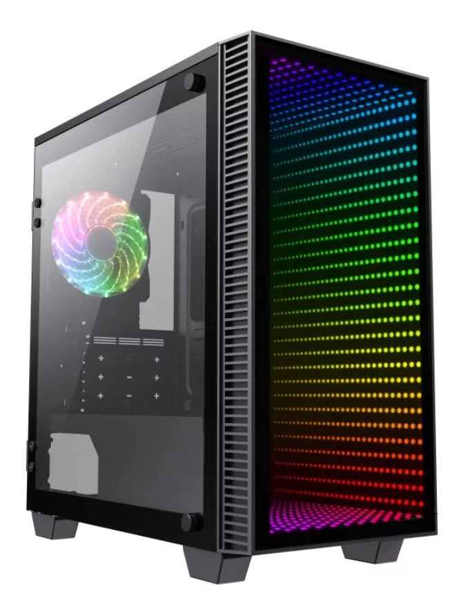 Gabinete Mini Tower Gamemax H608 - GABINETE GAMEMAX MINI ABYSS H608 1* FAN RGB M-ATX