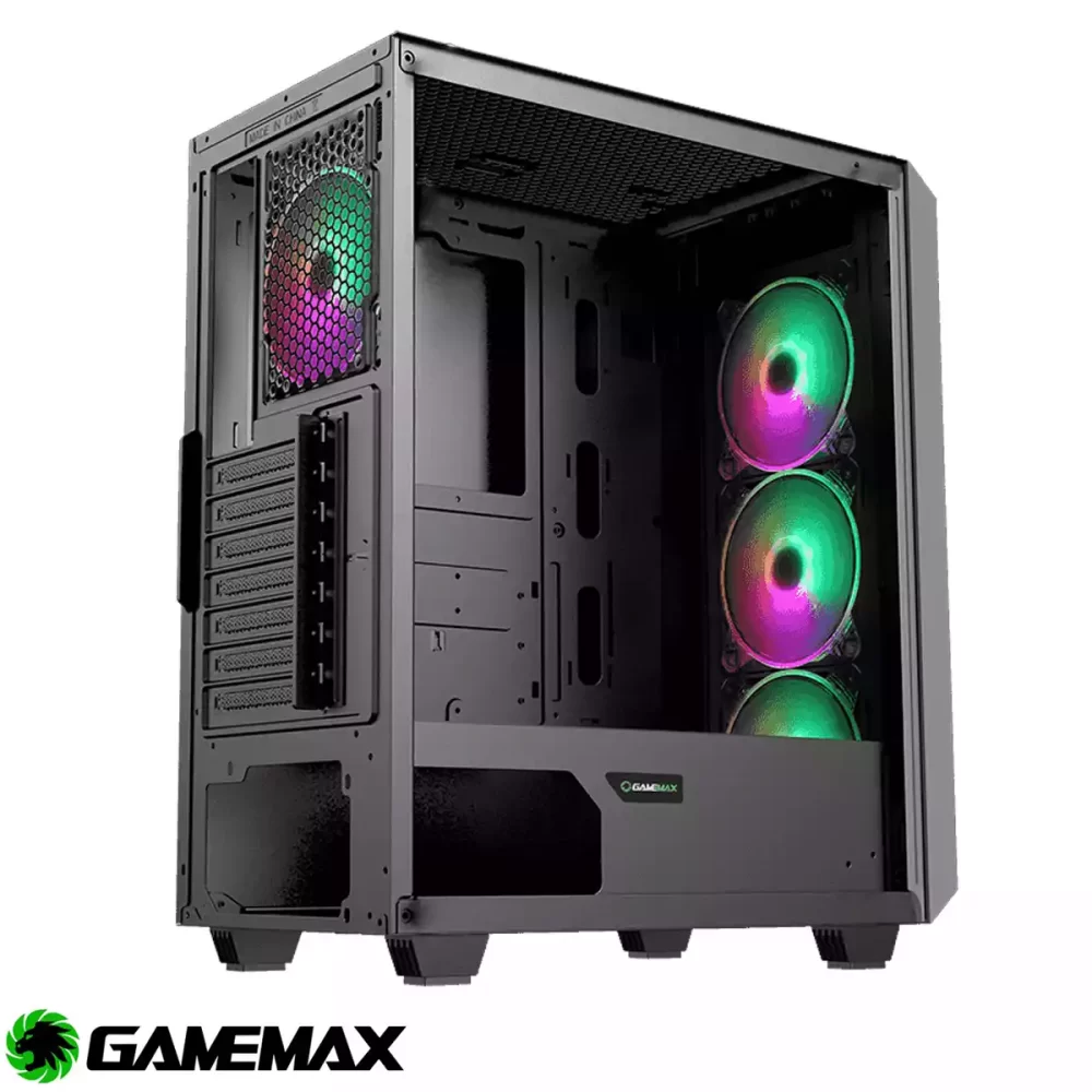 Gamemax Revolt jpg 1000x1000 - GABINETE GAMEMAX REVOLT 3* FAN ARGB M-ATX
