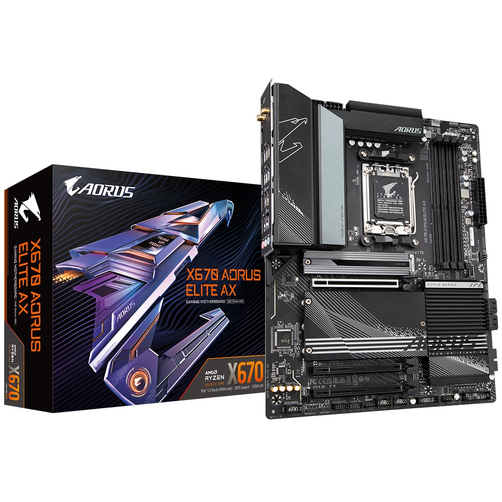 Comeros GIGABYTE X670AORUSELITEAX 993ba4 - MOTHERBD GIGABYTE AM5 X670 AORUS ELITE AX BOX ATX