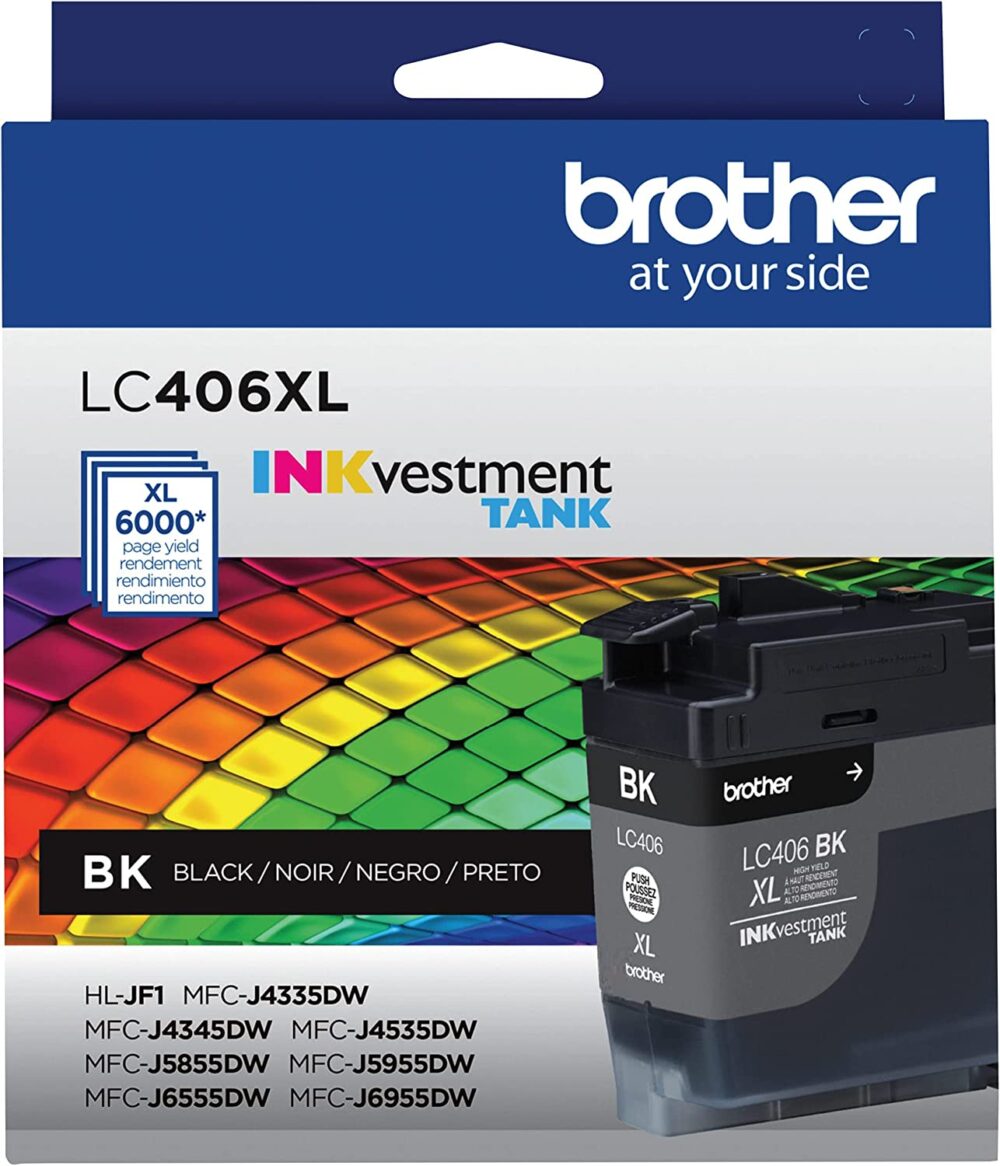 Brother LC406XLBK Cartucho de tinta de alto rendimiento  1000x1166 - CARTUCHO BROTHER LC-406XL 6000 PAG (NEGRO)