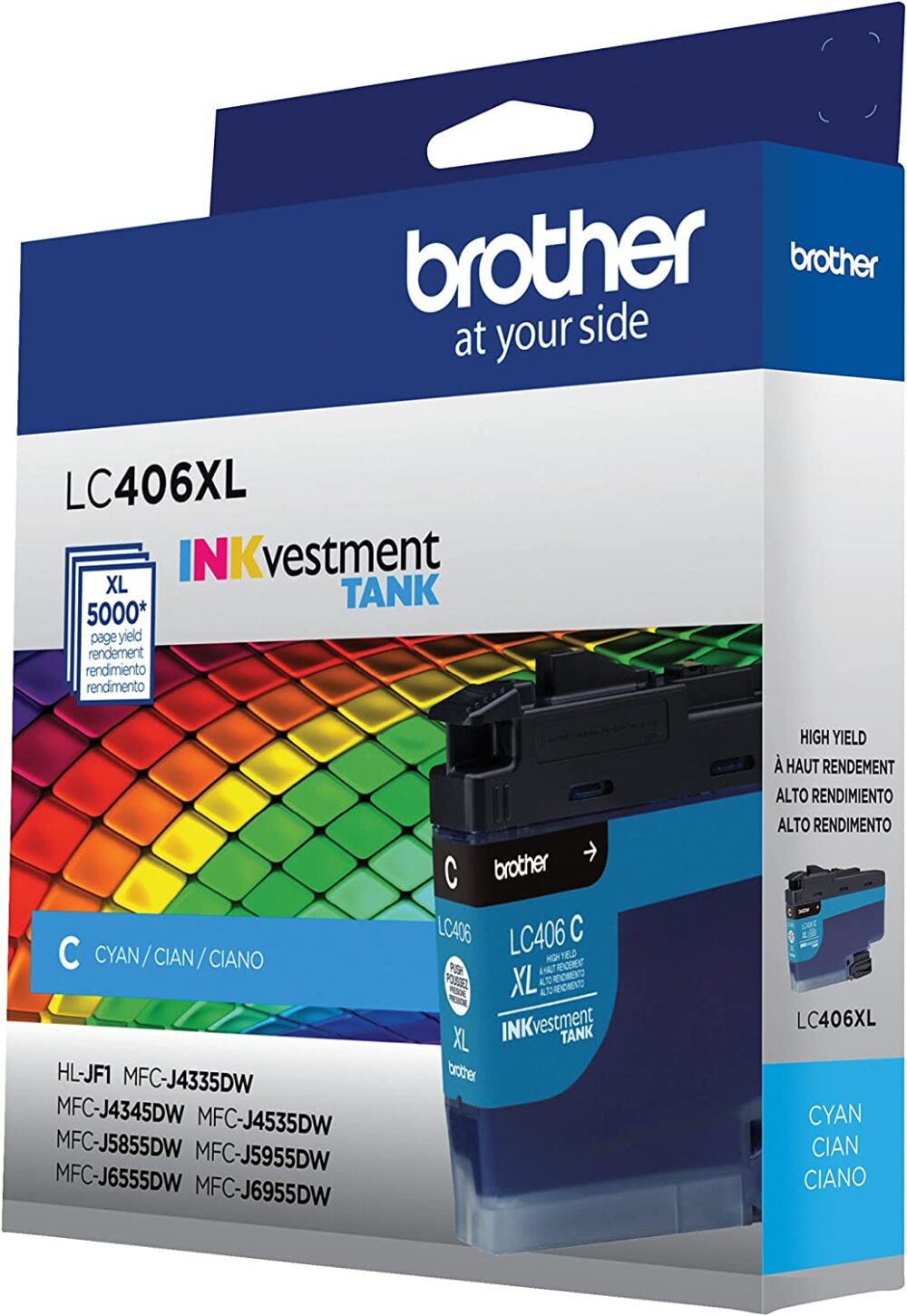 Brother LC406XLC Cartucho de tinta cian de alto rendimiento 00  1000x1451 - CARTUCHO BROTHER LC-406XL 5000 PAG (CYAN)