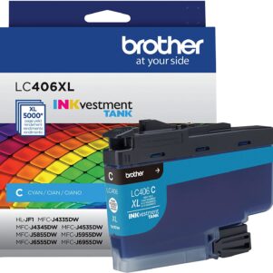 Brother LC406XLC Cartucho de tinta cian de alto rendimiento 301x301 - CARTUCHO BROTHER LC-406XL 5000 PAG (CYAN)