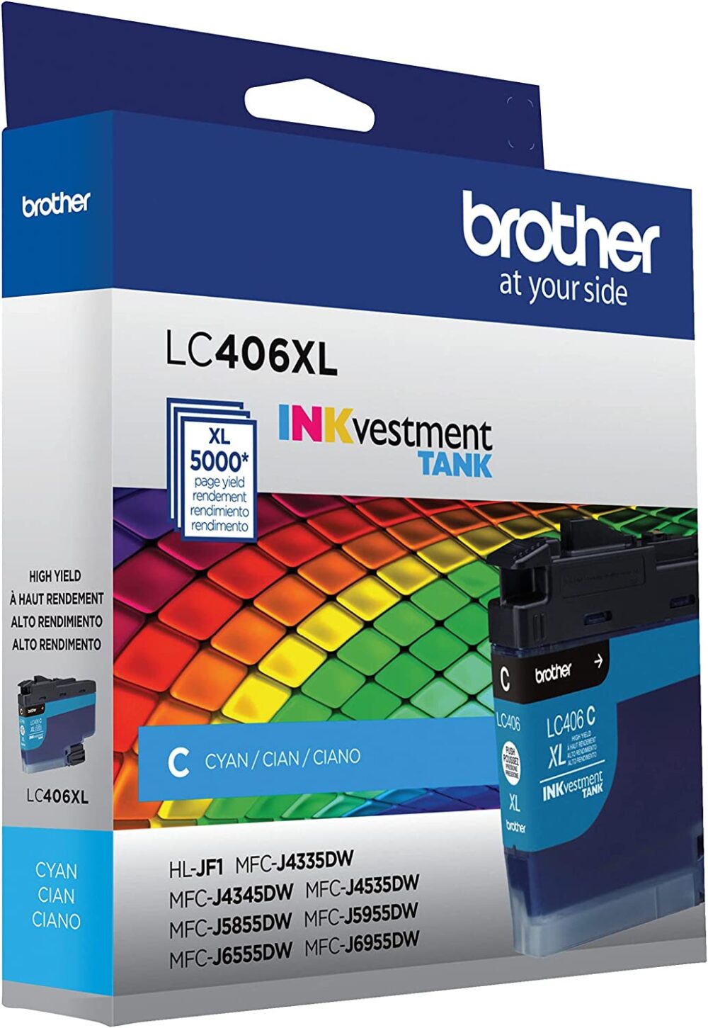 Brother LC406XLC Cartucho de tinta cian de alto rendimiento 500  1000x1451 - CARTUCHO BROTHER LC-406XL 5000 PAG (CYAN)