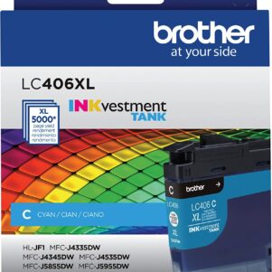 Brother LC406XLC Cartucho de tinta cian de alto rendimiento  301x301 - CARTUCHO BROTHER LC-406XL 5000 PAG (CYAN)