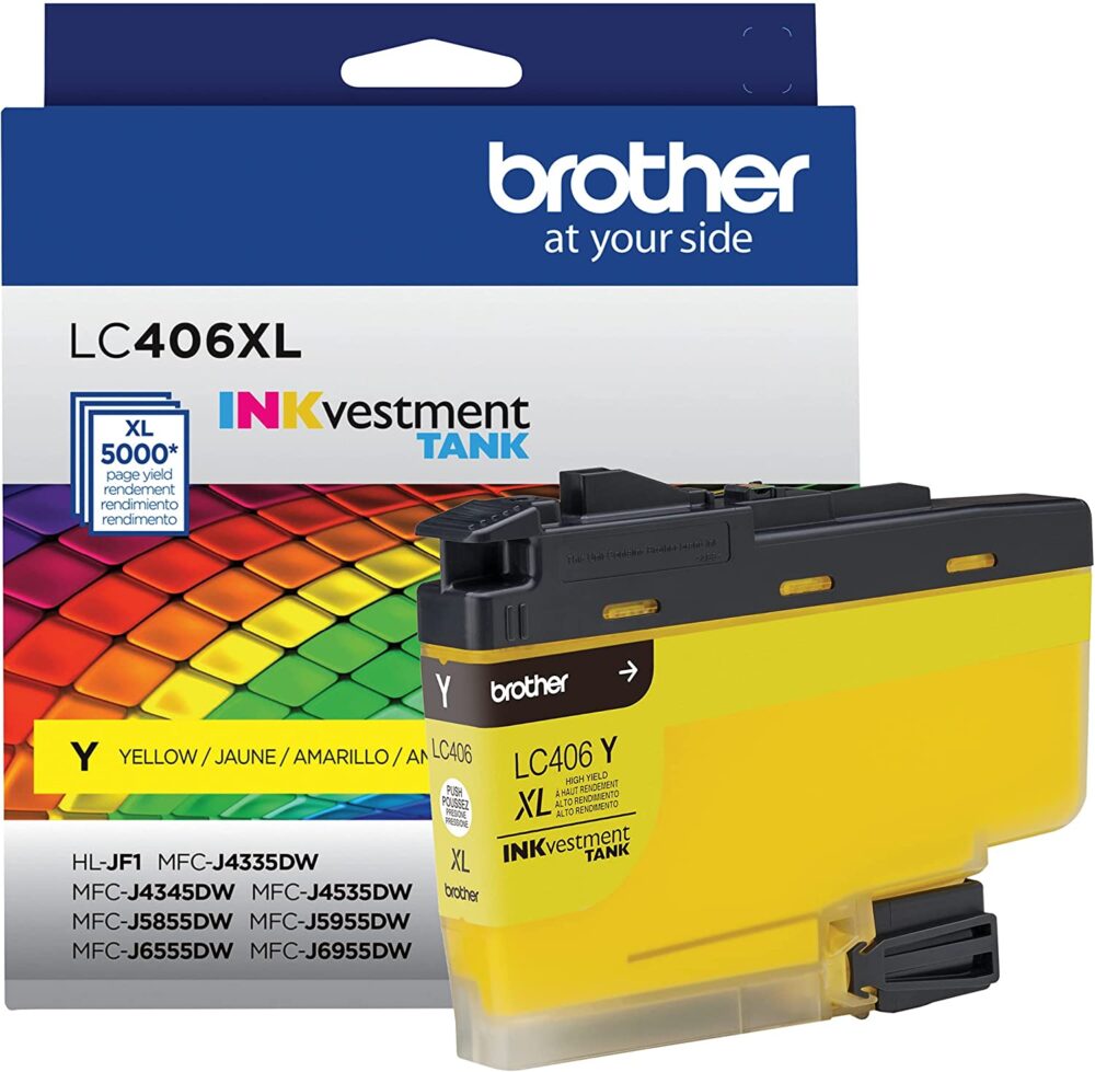 Brother LC406XLY Cartucho de tinta amarillo de alto rendimiento 1000x979 - CARTUCHO BROTHER LC-406XL 5000 PAG (AMARILLO)