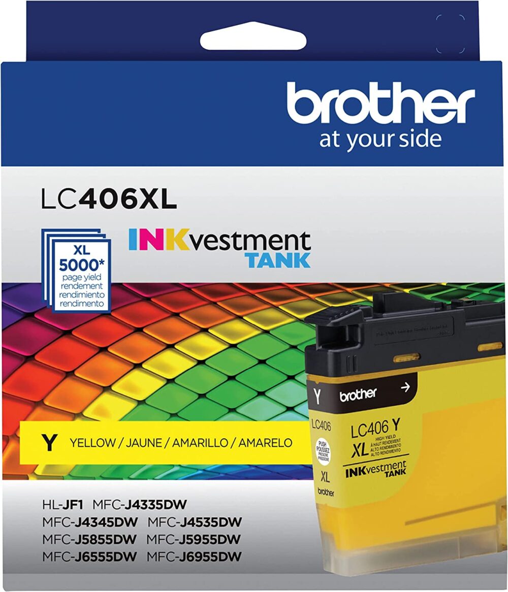 Brother LC406XLY Cartucho de tinta amarillo de alto rendimiento  1000x1166 - CARTUCHO BROTHER LC-406XL 5000 PAG (AMARILLO)